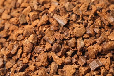 Pile of chicory granules as background, closeup