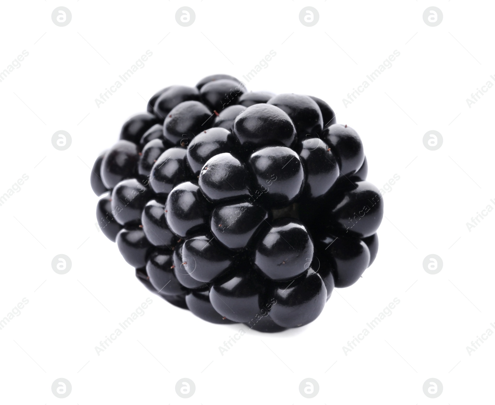 Photo of Tasty ripe juicy blackberry on white background