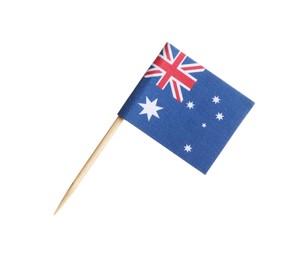 Small paper flag of Australia isolated on white