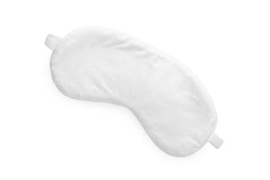 Photo of Soft sleep mask isolated on white, top view