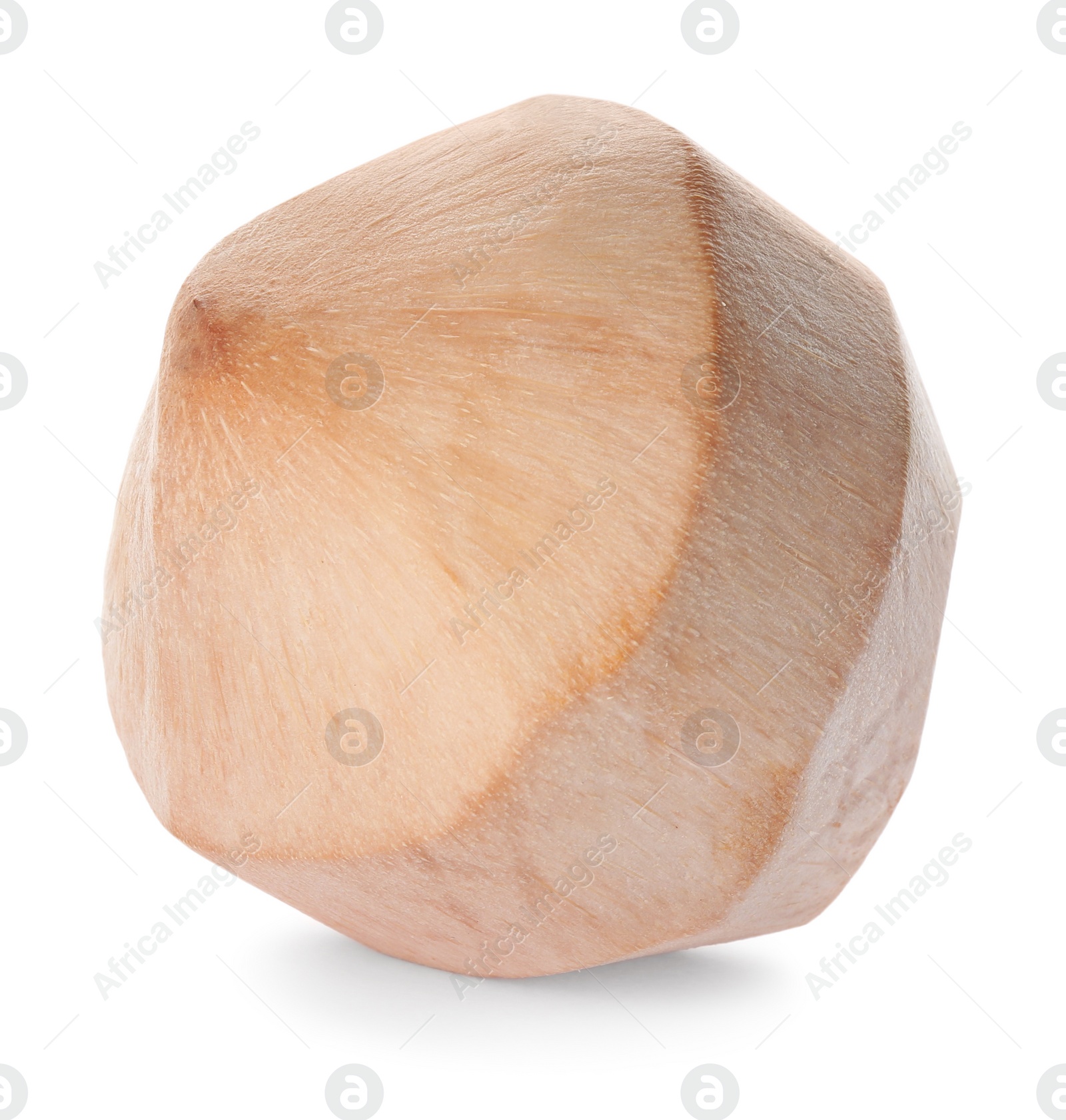 Photo of Fresh young peeled coconut isolated on white