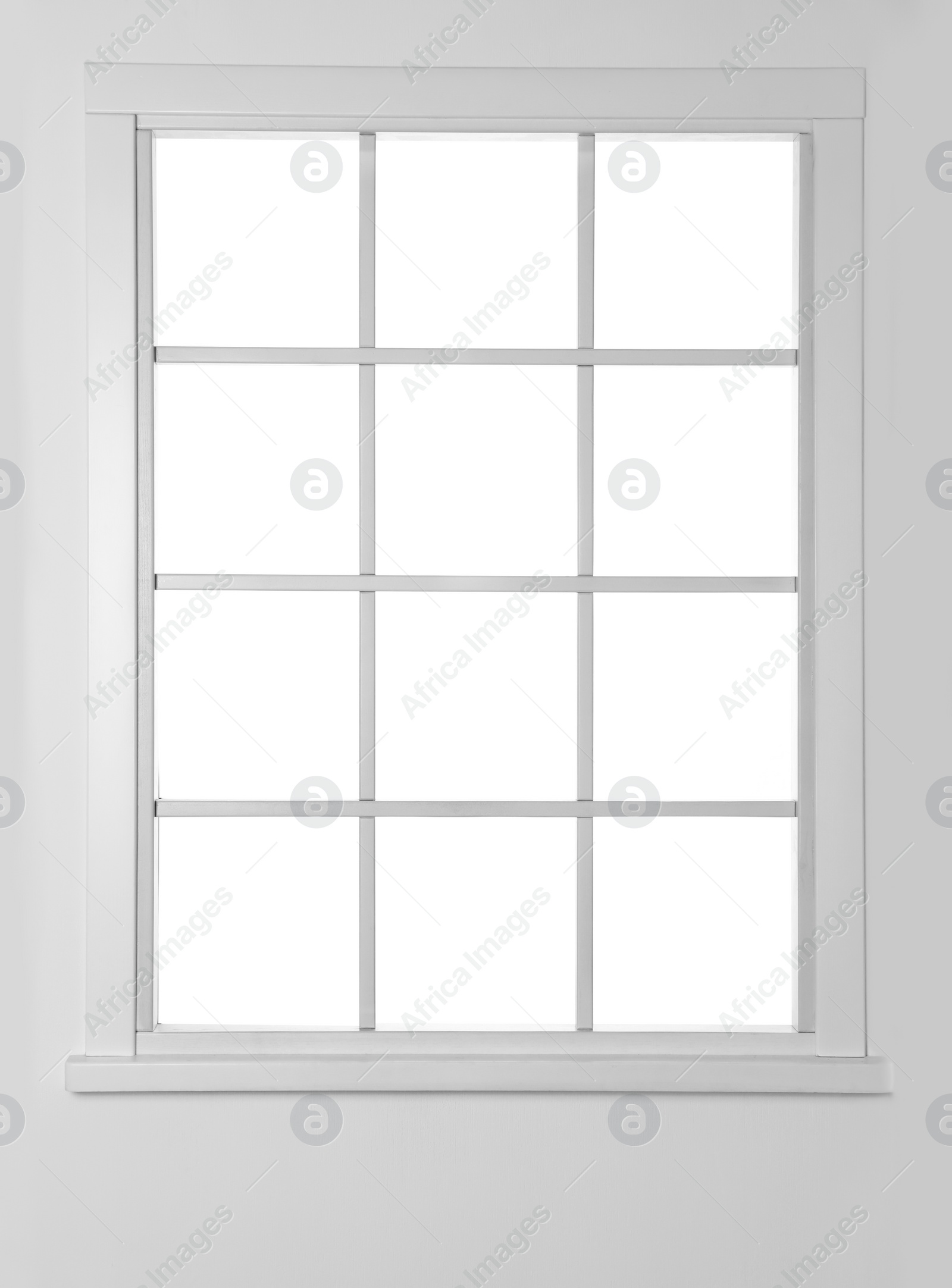 Photo of Empty white wall with window. Home interior