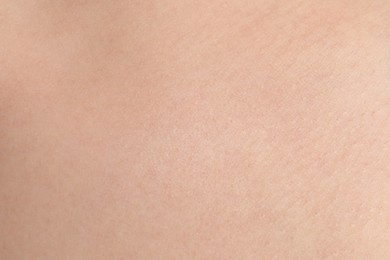 Texture of clean human skin, closeup view