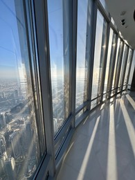 Photo of Dubai, United Arab Emirates - May 2, 2023: View on beautiful cityscape from Burj Khalifa