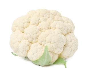 Whole fresh raw cauliflower isolated on white