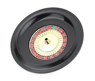 Roulette wheel isolated on white. Casino game