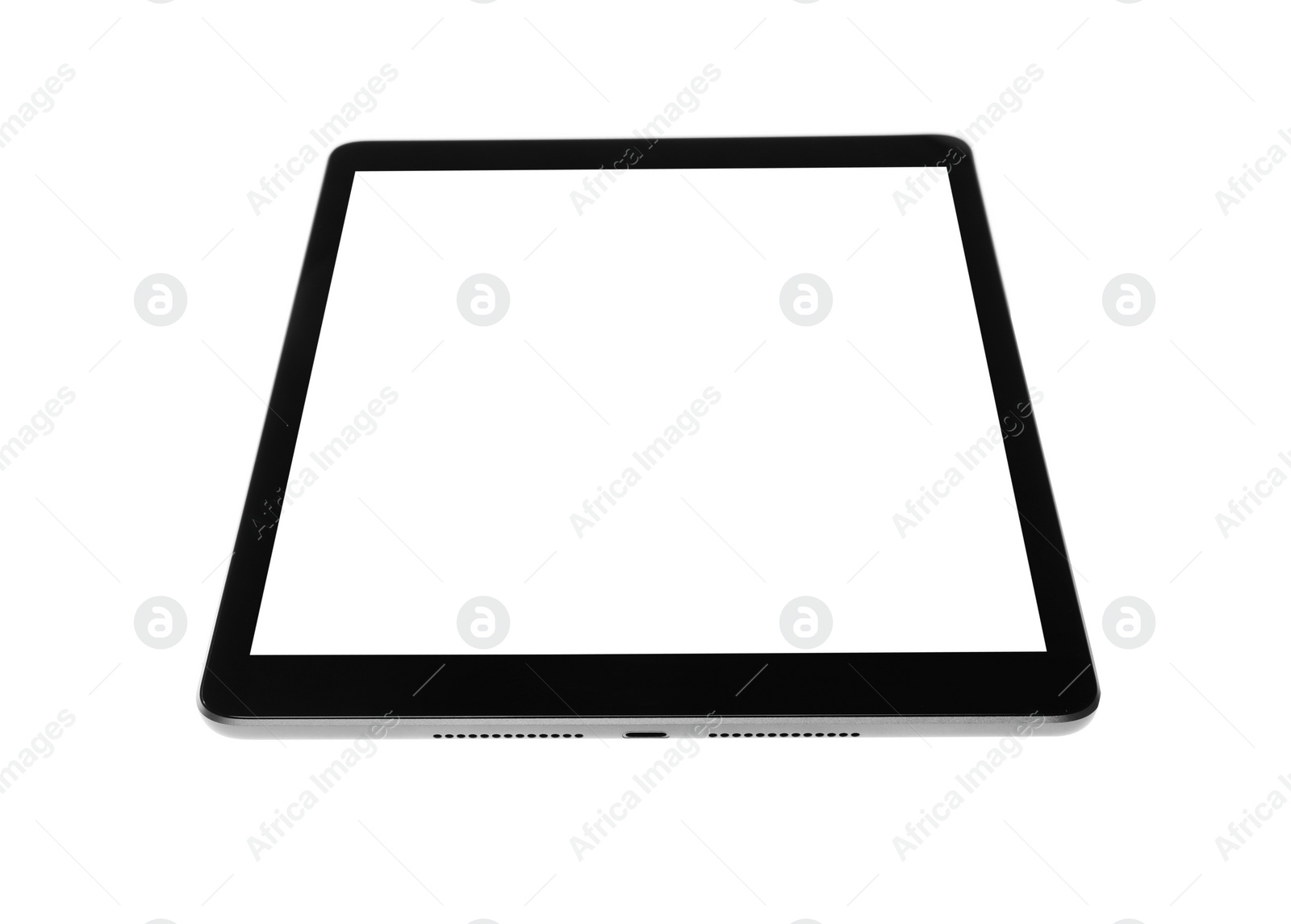 Photo of Tablet computer with blank screen isolated on white. Modern gadget