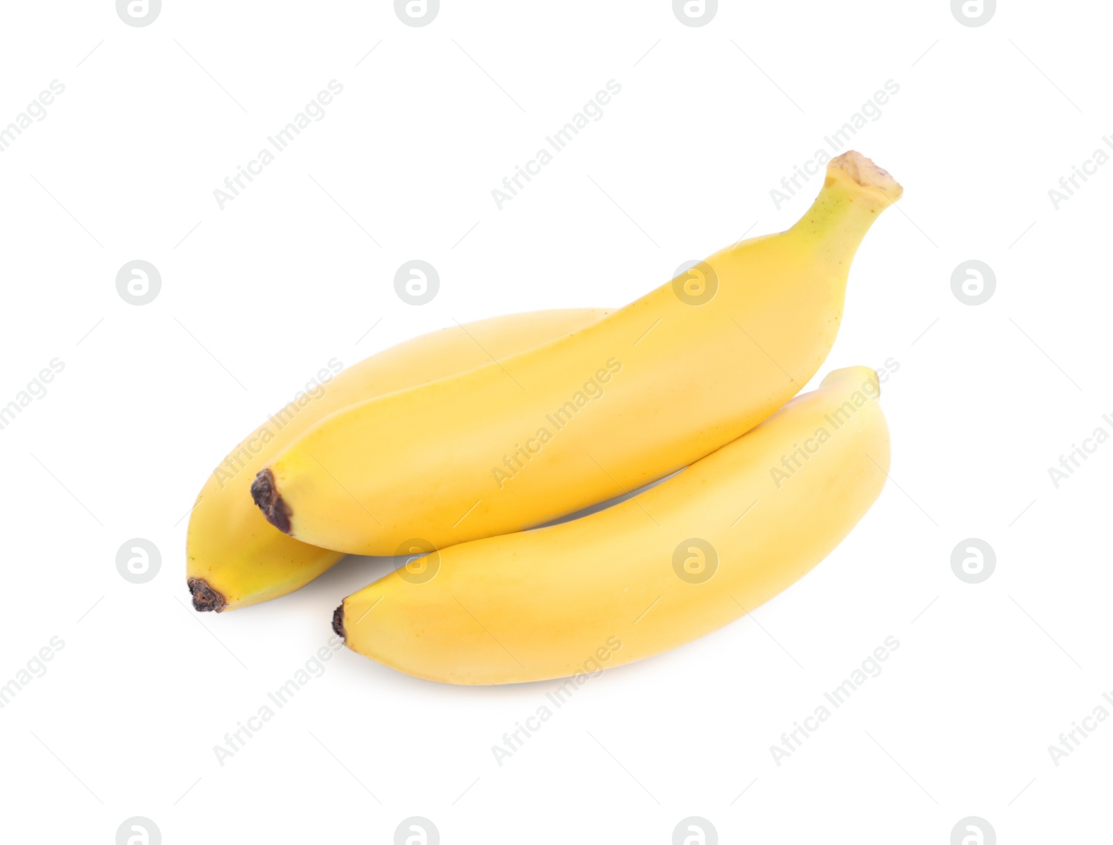 Photo of Sweet ripe baby bananas isolated on white