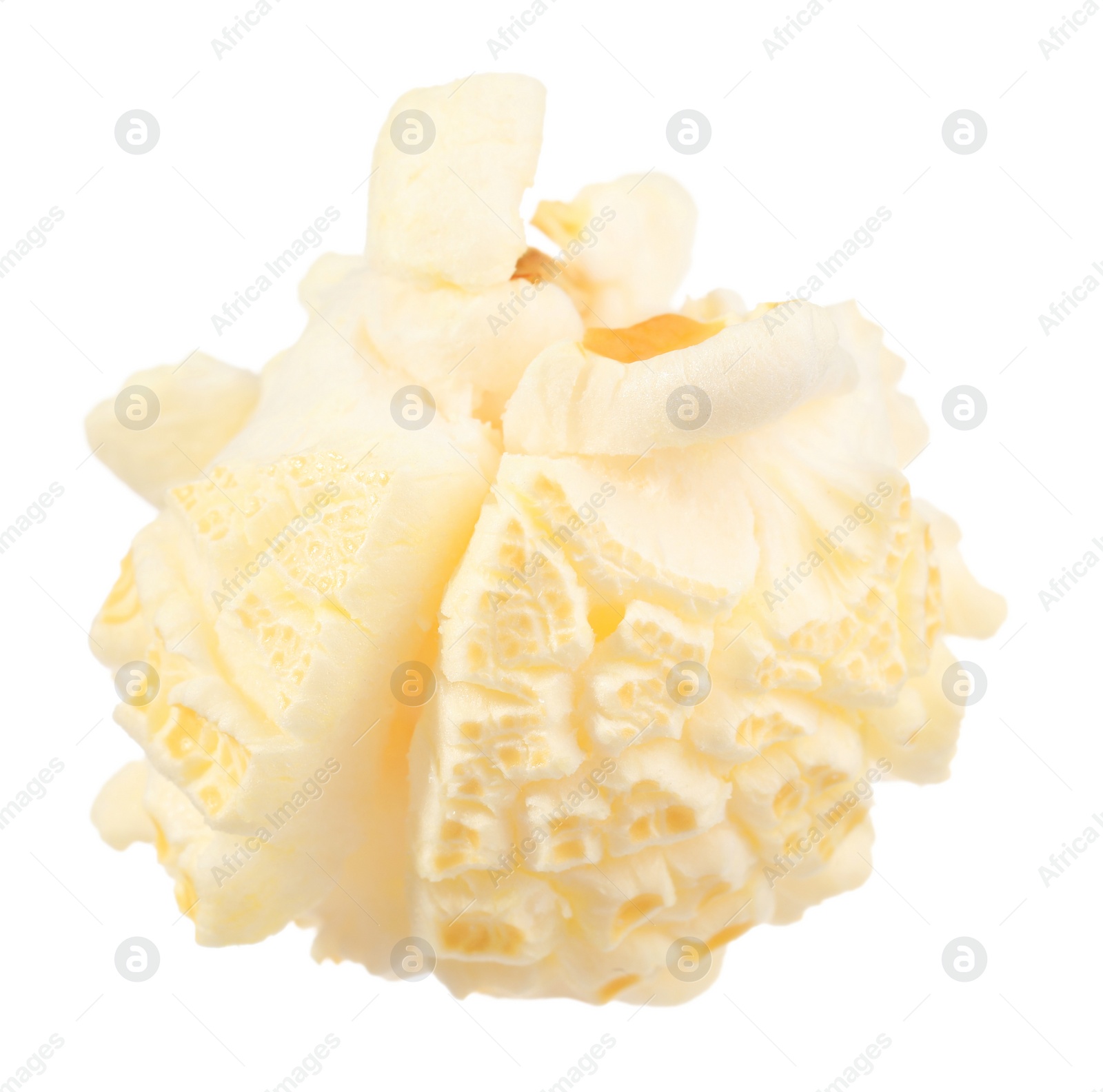 Photo of Kernel of tasty fresh popcorn isolated on white