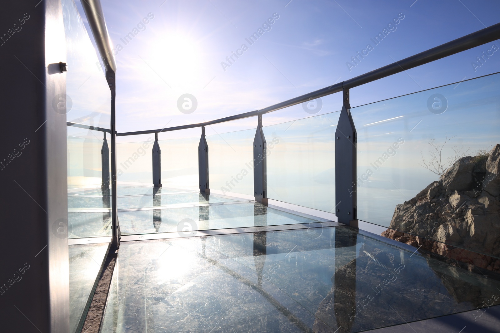 Photo of Beautiful view from observation deck under blue sky