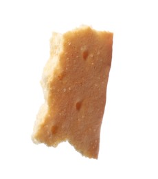 Photo of Piece of tasty cracker isolated on white