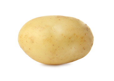 Photo of Fresh raw organic potato isolated on white